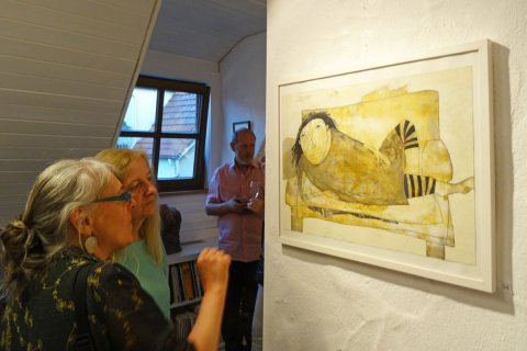 Impressionen der Vernissage von Elke Pollack am 11.05.2018