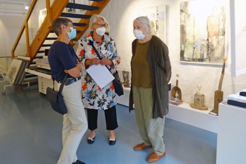 Impressionen der Präsentation von Grete Werner-Wesner vom 11. Juli bis 22. August 2021