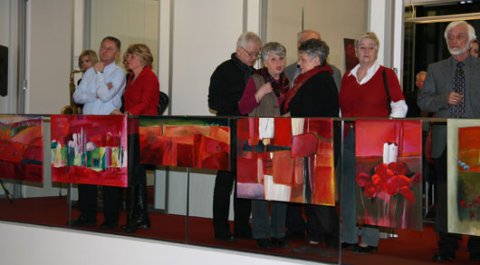 Impressionen der Vernissage von Katrin Freudenberger in der Kreissparkasse Marbach