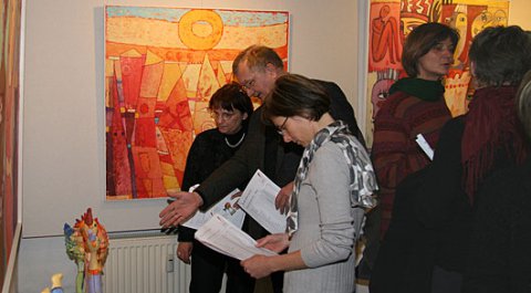 Impressionen der Vernissage von Ulrike Völkl-Fischer - Malerei und Skulpturen