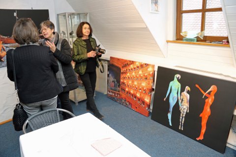 Impressionen der Vernissage von Jürgen Bischoff am 26.02.2023