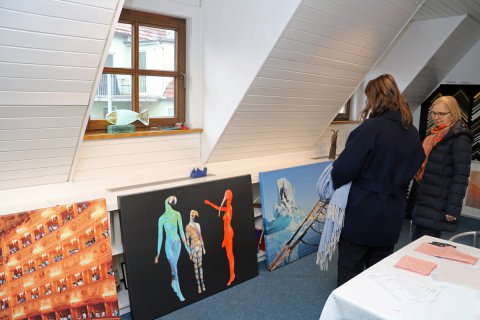 Impressionen der Vernissage von Jürgen Bischoff am 26.02.2023