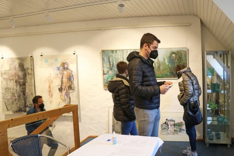 Impressionen der Ausstellungseröffnung von Cornelia Weihe am 20.03.2022
