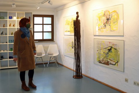 Impressionen der Ausstellungseröffnung von Cornelia Weihe am 20.03.2022