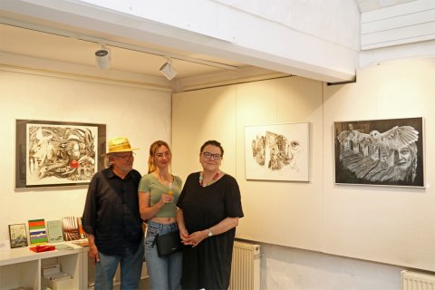 Impressionen der Vernissage von Alina Iftime am 6. Juli 2025