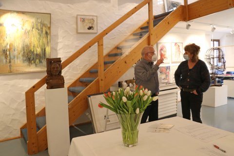 Impressionen der Ausstellungseröffnung von Cornelia Weihe am 20.03.2022